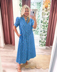 Bright Side Midi Dress-Sapphire