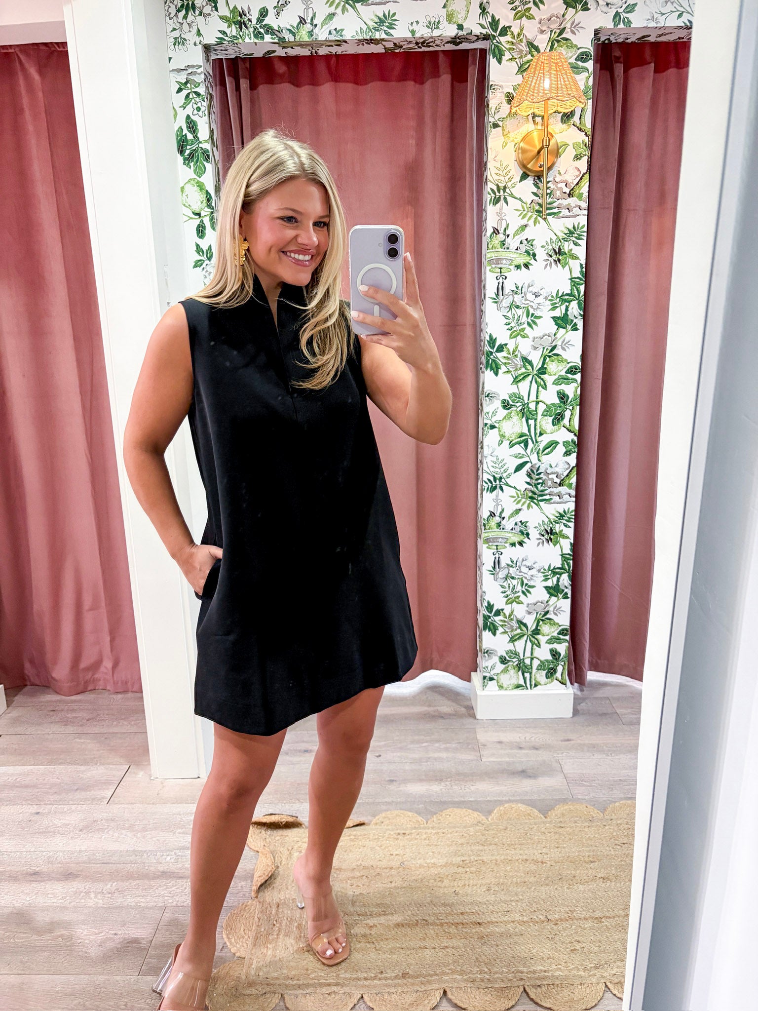 Yacht Luxe Mini Dress-Black