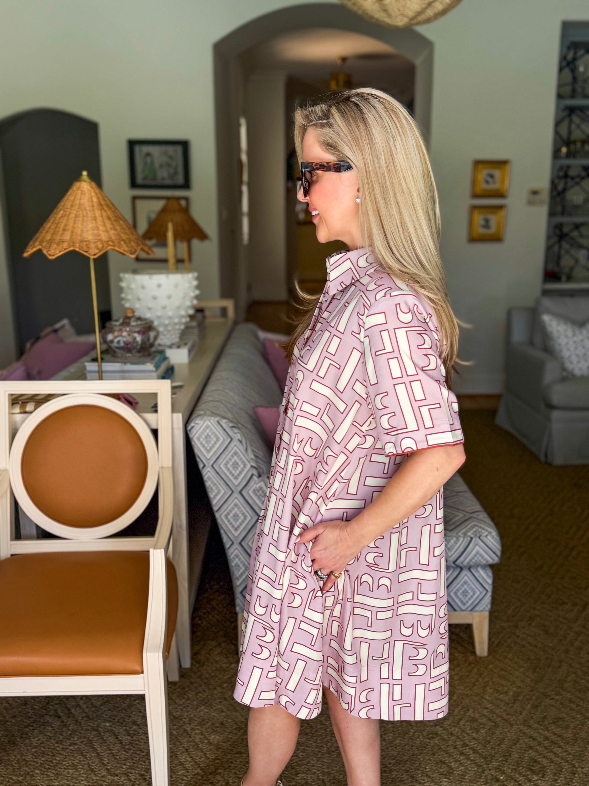 Modern Appeal Abstract Shirt Dress