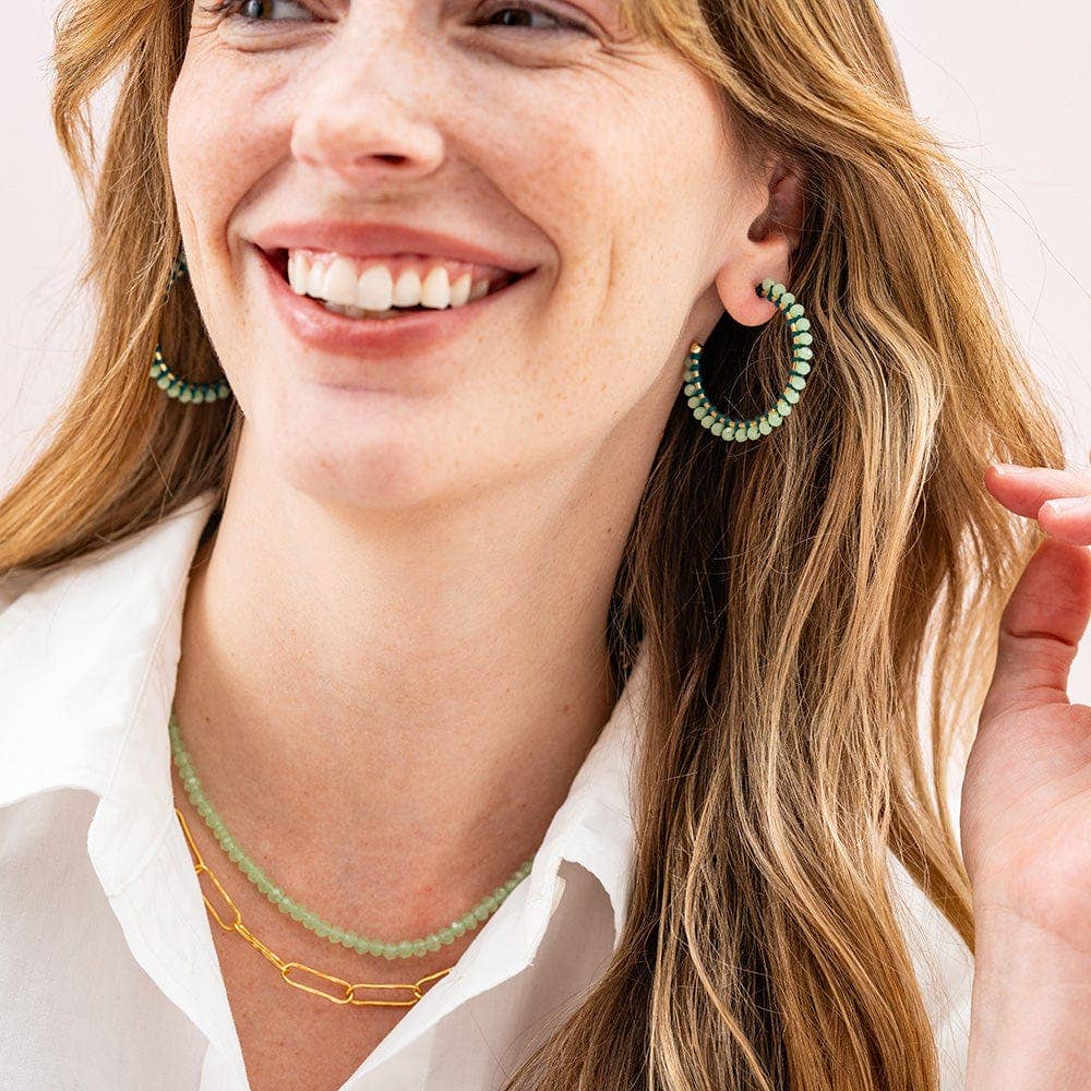 Lillian Crystal Hoop Earrings