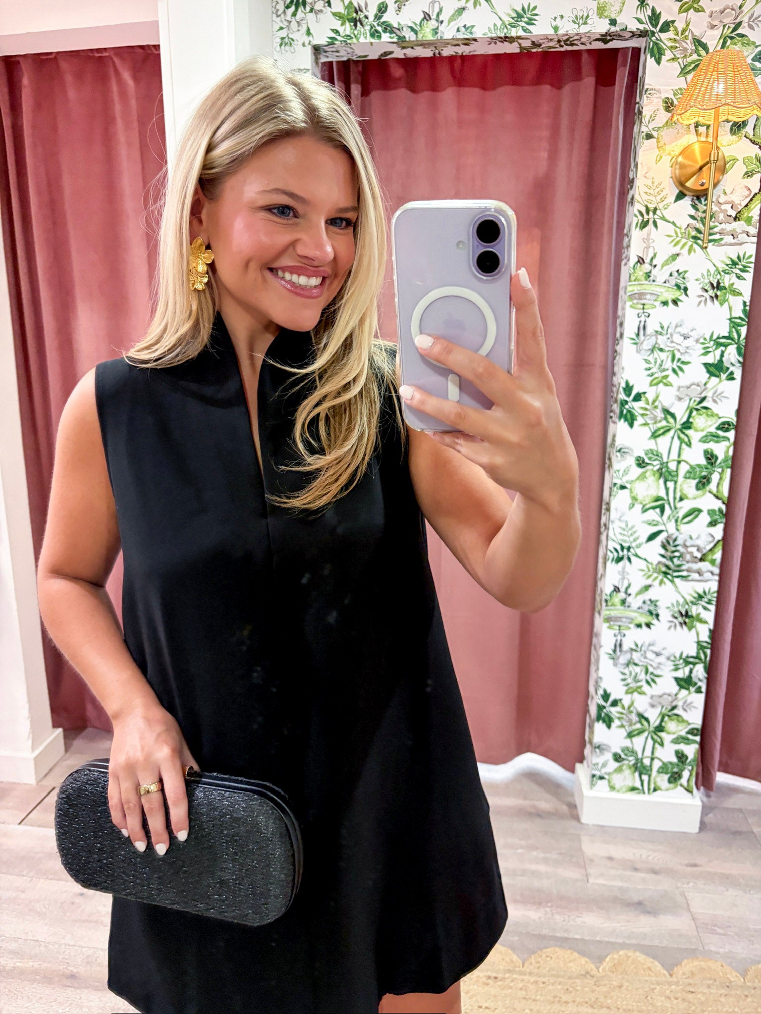 Yacht Luxe Mini Dress-Black