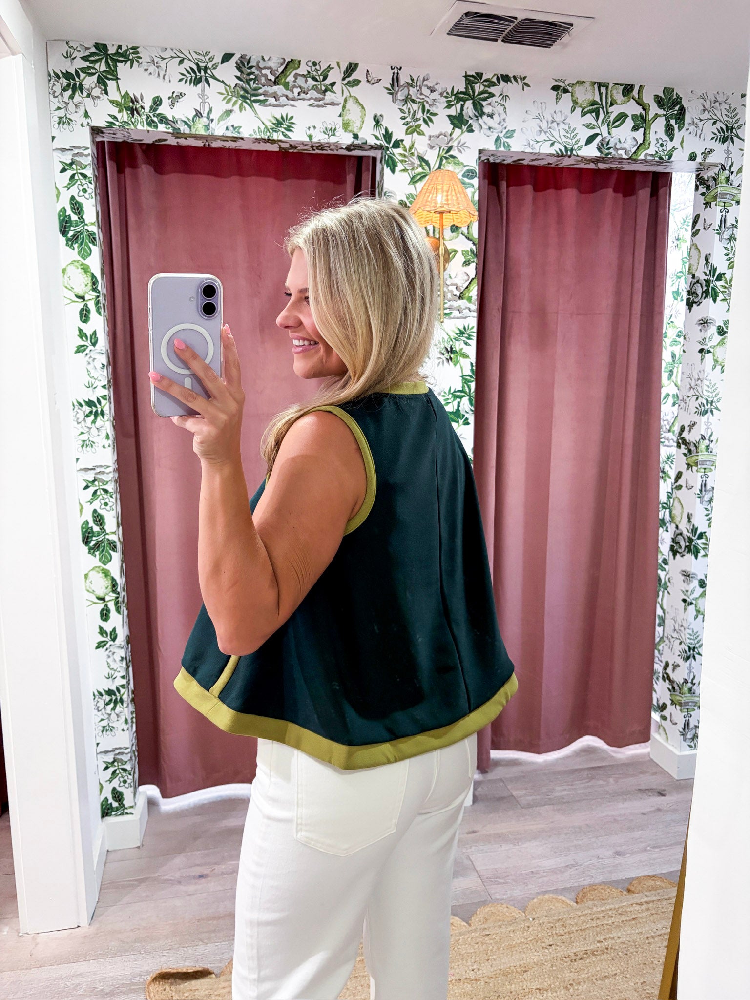 Soft Motion Knit Top-Hunter Green
