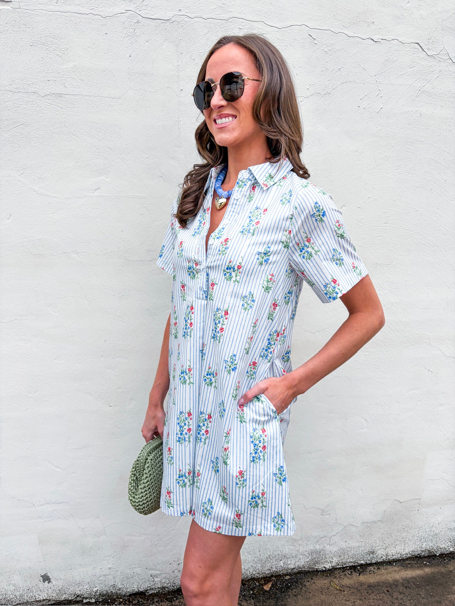 Hazel Floral Shift Mini Dress