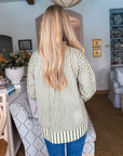 Right Way Striped Top-Olive