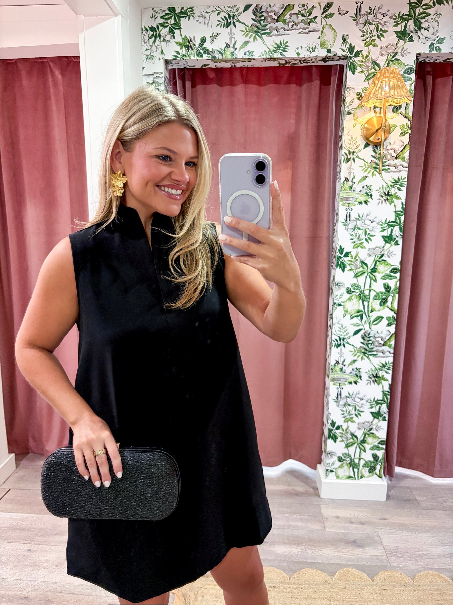 Yacht Luxe Mini Dress-Black