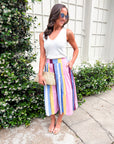 Pastel Picnic Midi Skirt