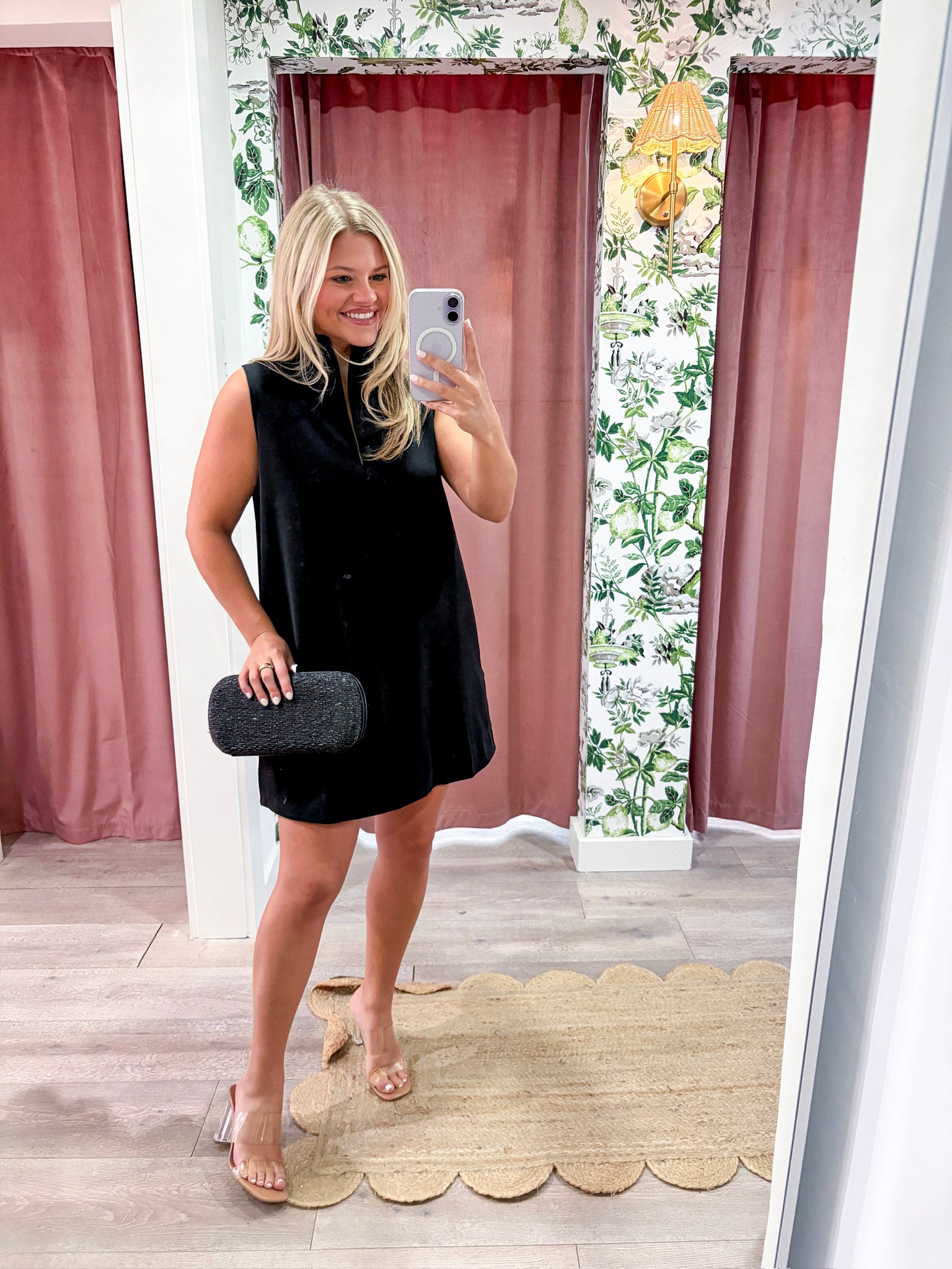 Yacht Luxe Mini Dress-Black