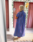 The Iconic Stripe Midi Dress-Royal