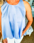 Sunshine Serenade Top- Pale Blue