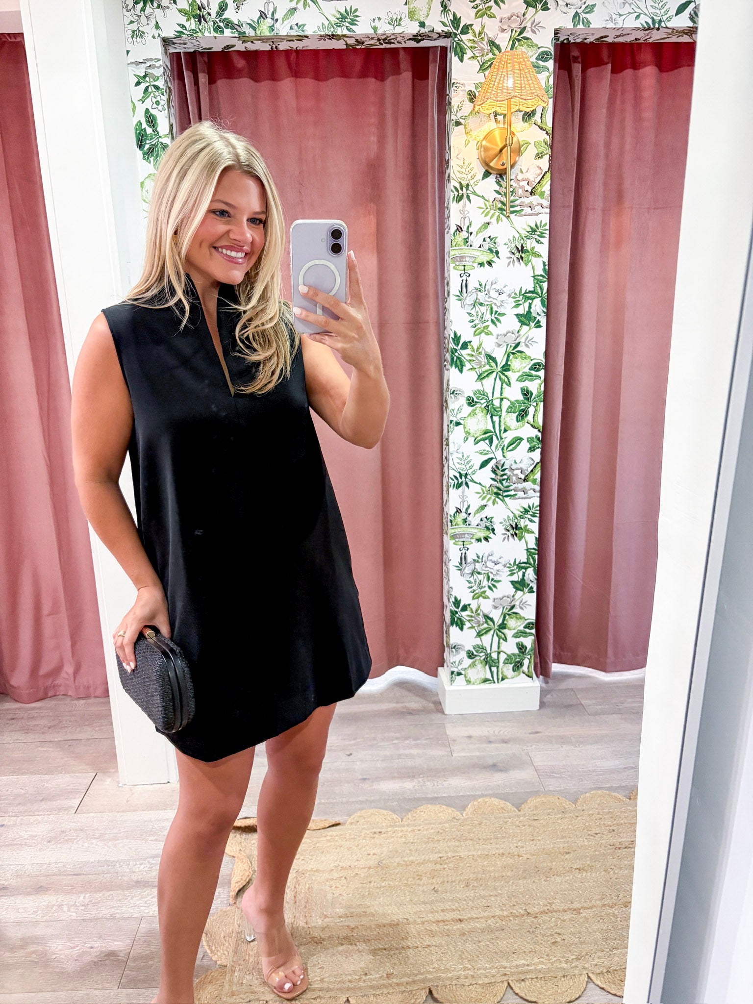 Yacht Luxe Mini Dress-Black