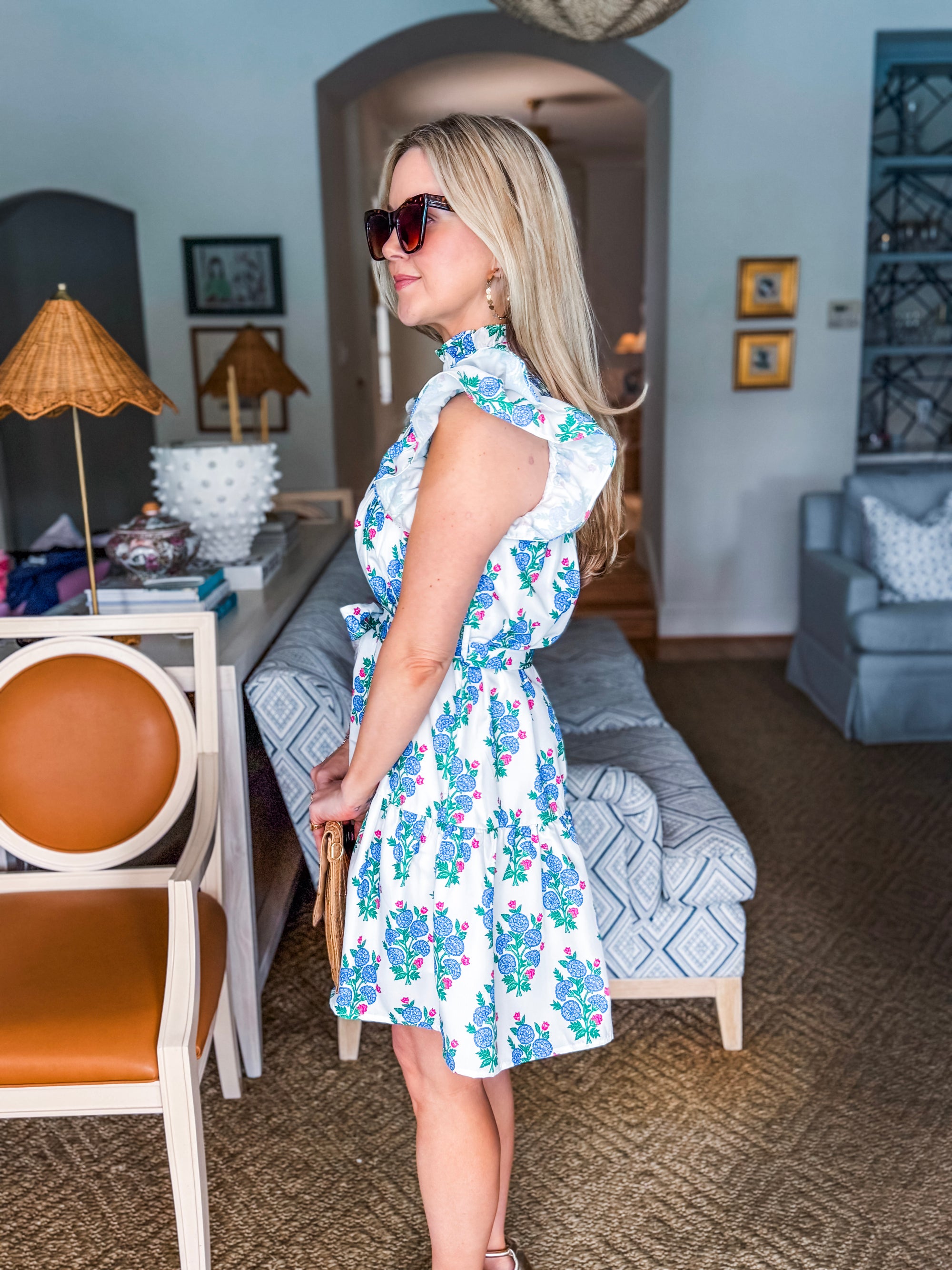 Tuscany Charm Floral Mini Dress