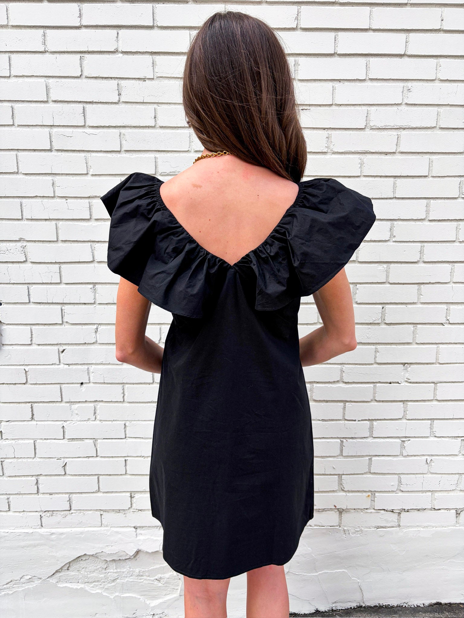 Flirt Alert Mini Dress- Black