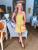Botanical Brunch Mini Dress-Yellow
