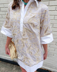 Floral Horizon Shirt Dress
