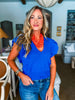 Meet Up Knit Top-Blue
