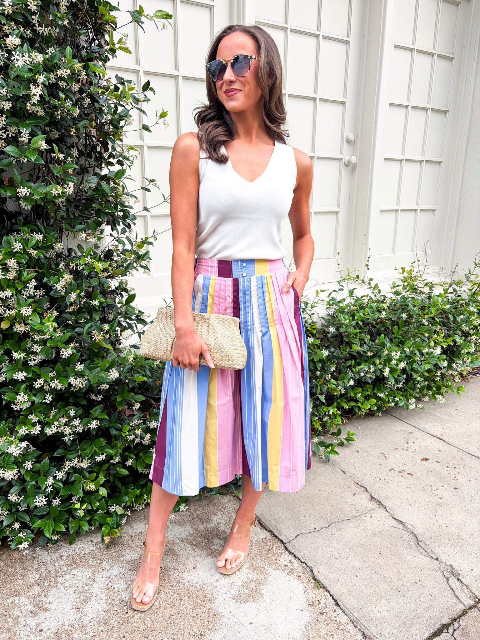 Pastel Picnic Midi Skirt