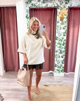 Old Mill Mock Neck Top-Ivory