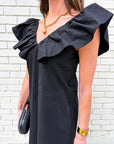 Flirt Alert Mini Dress- Black