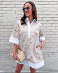 Floral Horizon Shirt Dress