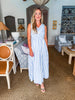 Oceanside Bliss Striped Midi Dress