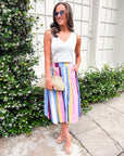 Pastel Picnic Midi Skirt