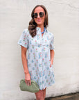 Hazel Floral Shift Mini Dress