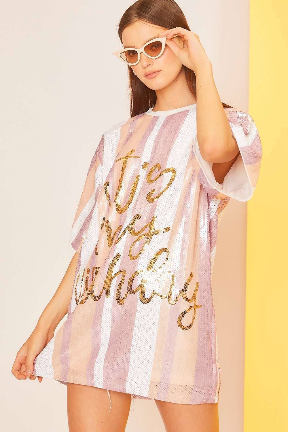 It's My Birthday Sequin Tunic