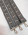 Aztec Triangle Bag Strap-Black