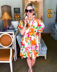 Spring Lily Button Down Mini Dress