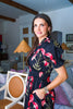Simply Lovely Floral Midi Dress-Black