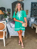 Amour in Aruba Mini Dress-Kelly Green