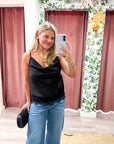 Lace Allure Top-Black
