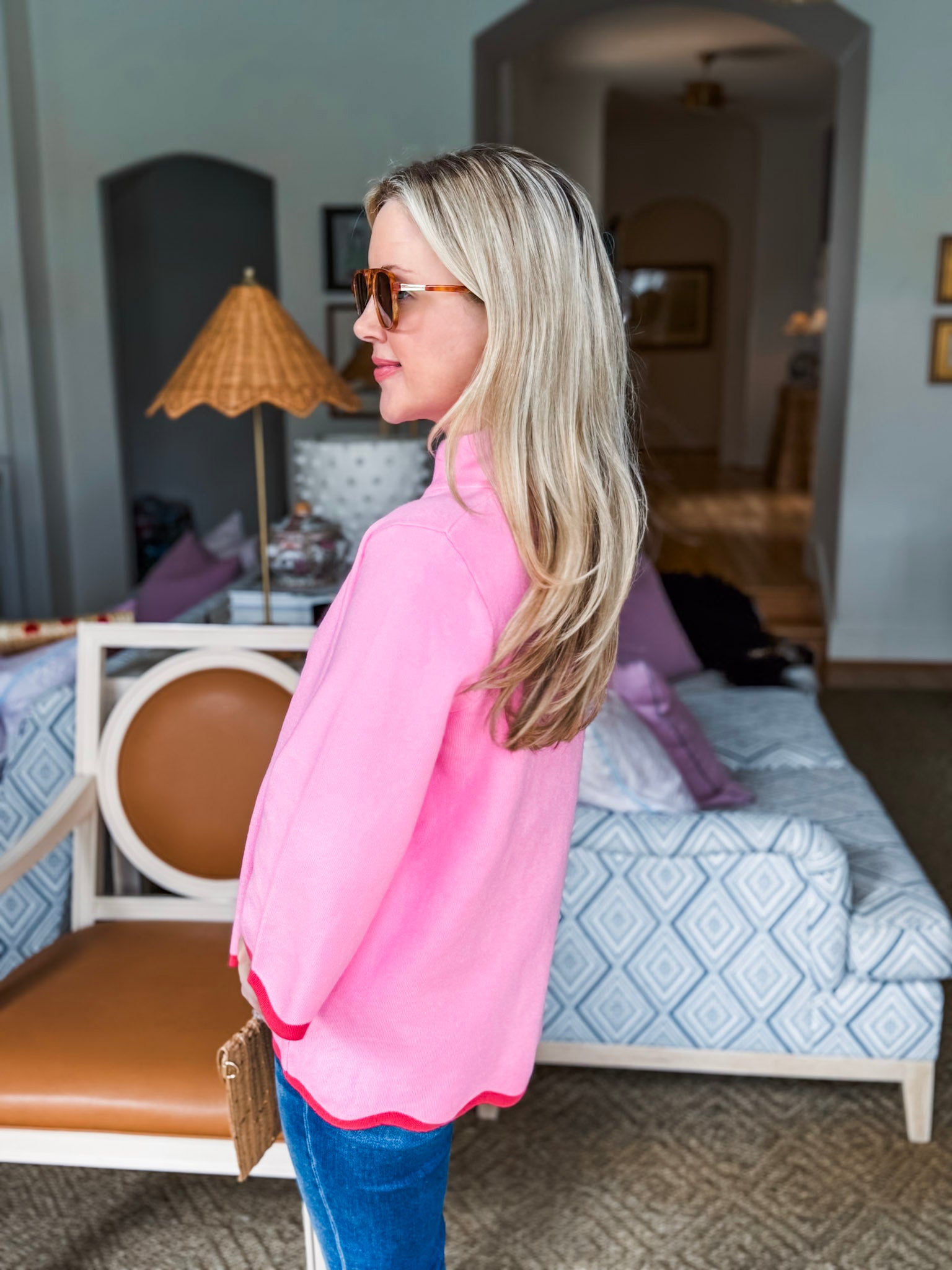 Go With the Flow Knit Top-Bubblegum Pink/Coral