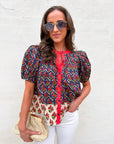 Boho Mix Floral Print Top