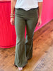 Corduroy Crush Flares- Olive