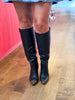 Sleek Lines Knee High Boot- Black