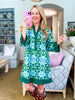 Soft Moments Boho Floral Dress-Green