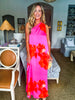 Glena Floral Maxi Dress-Pink