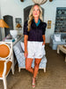 Floral Eyelet Pattern Shorts