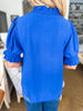 Main Character V-Neck Top-Royal