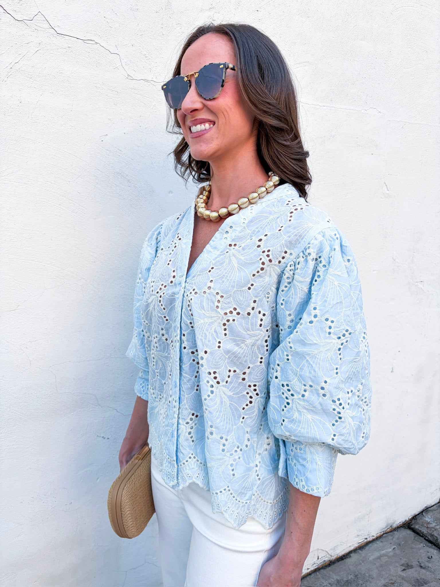 Angel Whisper Eyelet Top