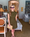 PREORDER: Sweet Afternoons Mini Dress-Olive