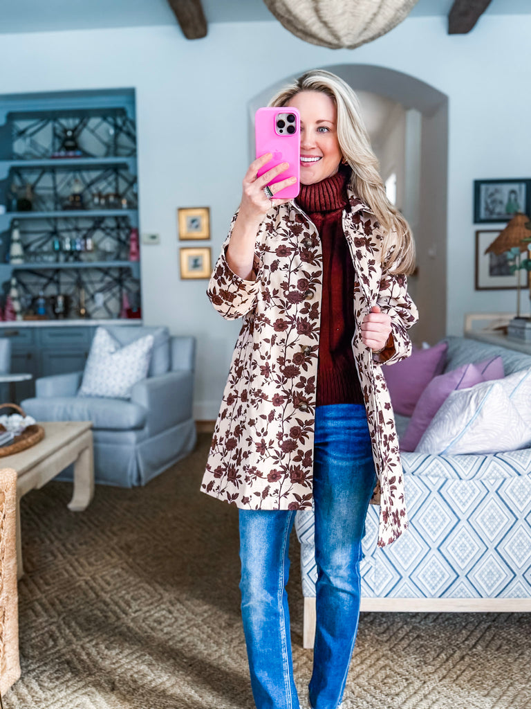 Whimsical Walks Floral Coat