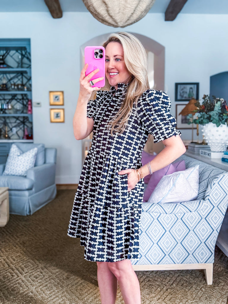 Graceful Ease Embroidered Mini Dress