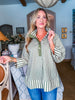 Right Way Striped Top-Olive