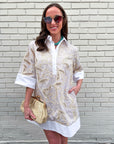 Floral Horizon Shirt Dress