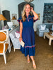 Fun in the Sun Dress- Navy