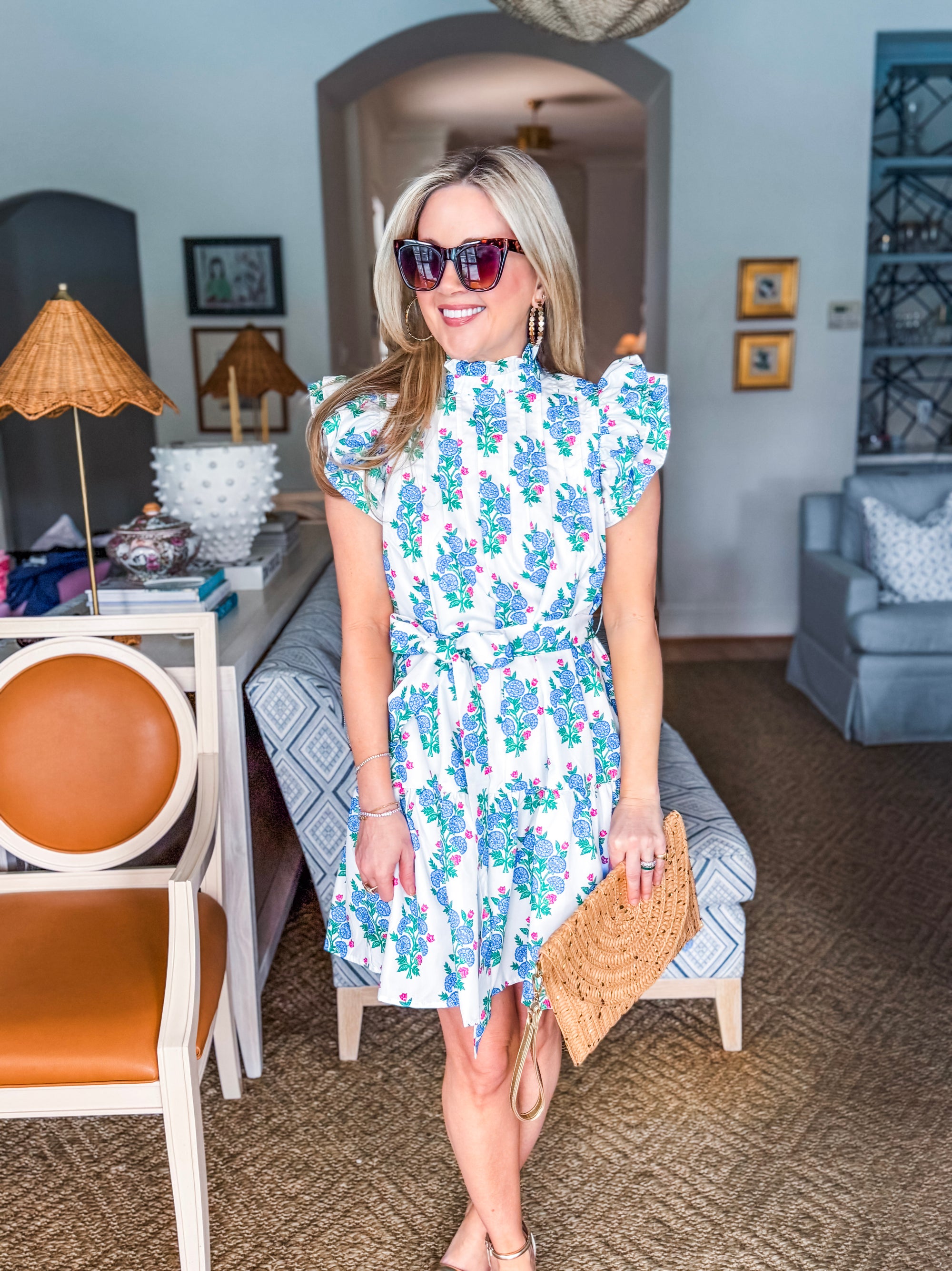 Tuscany Charm Floral Mini Dress