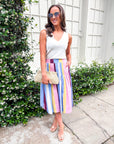 Pastel Picnic Midi Skirt
