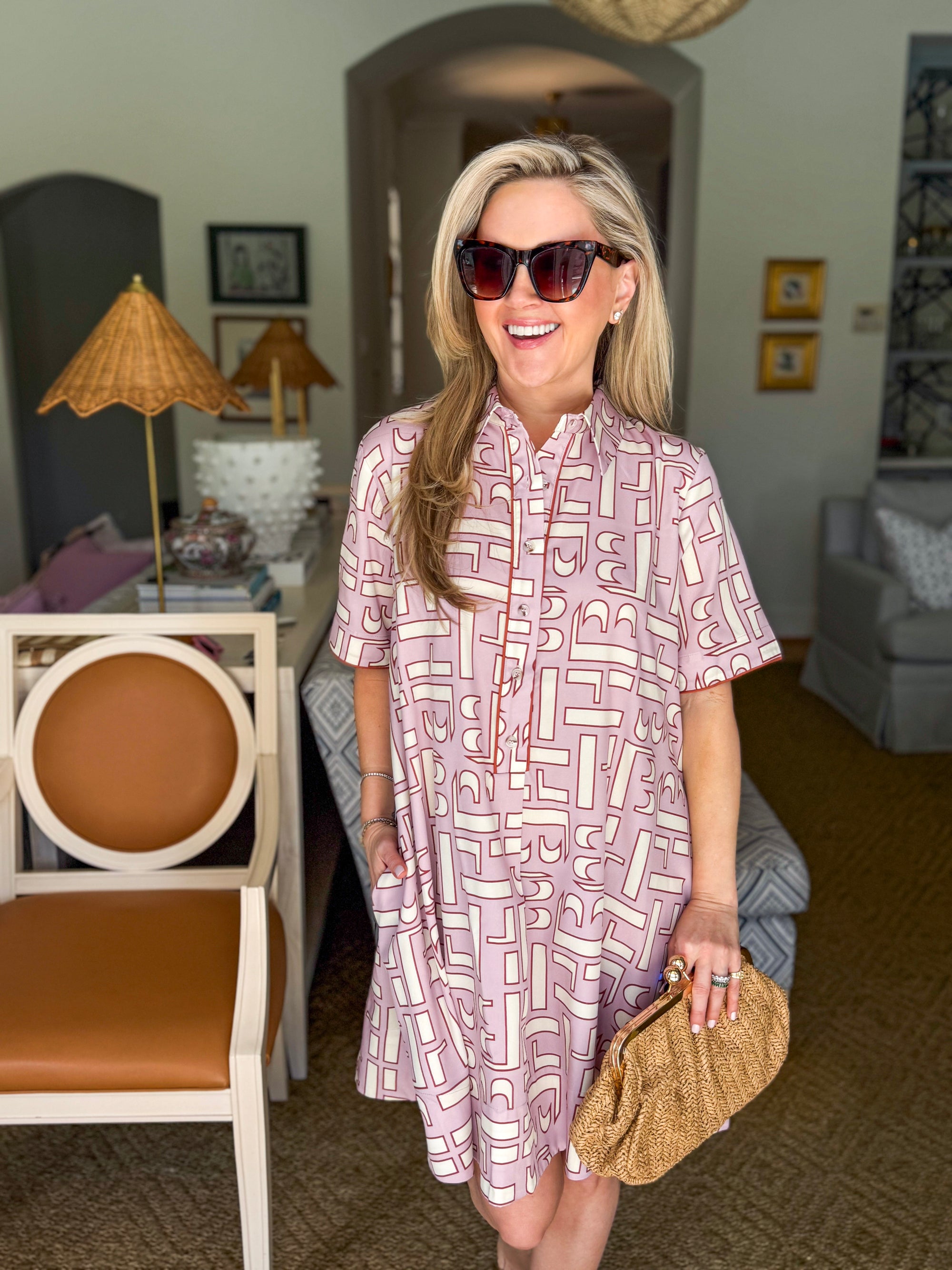 Modern Appeal Abstract Shirt Dress